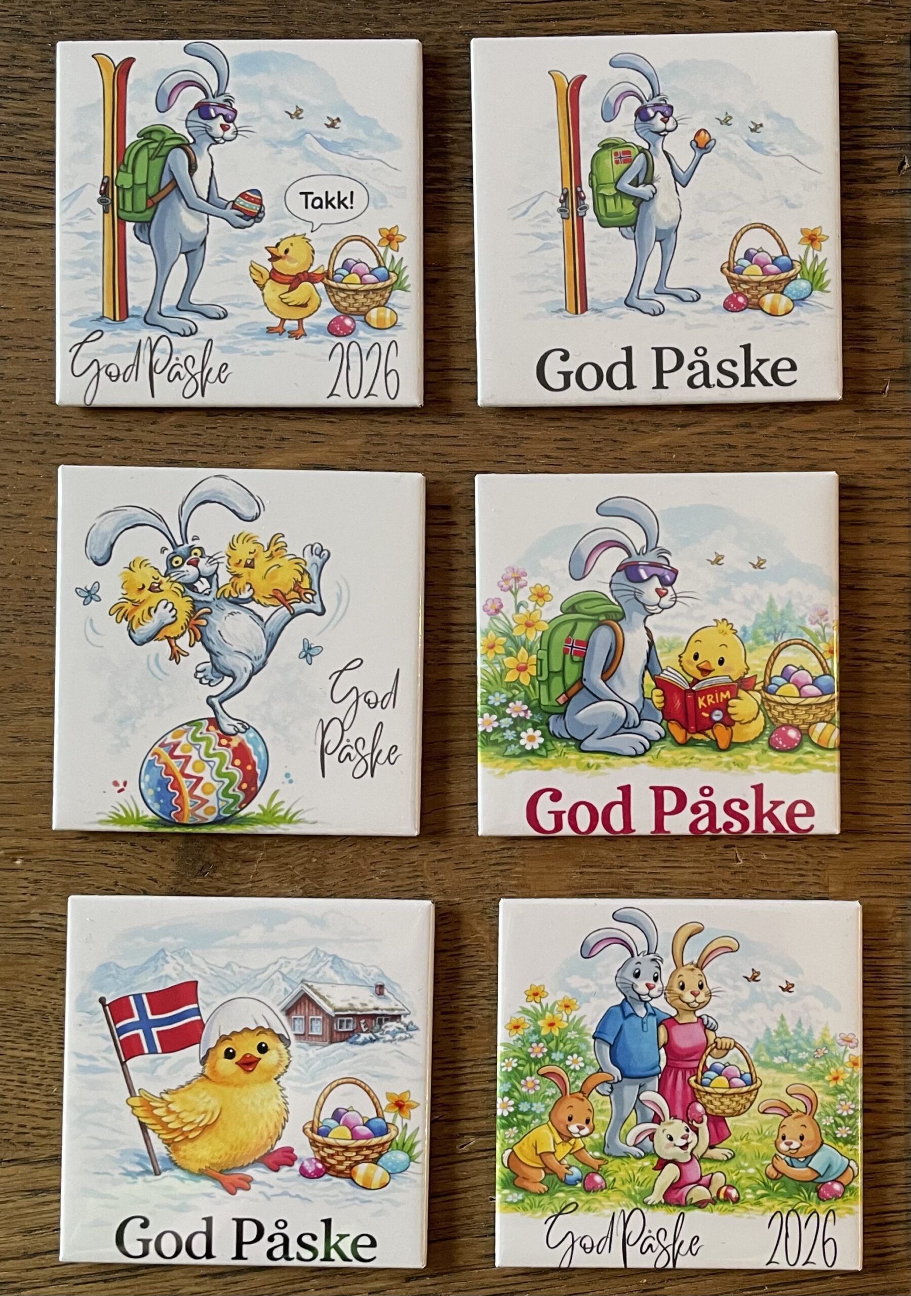 Påske fotomagneter 6 stk)